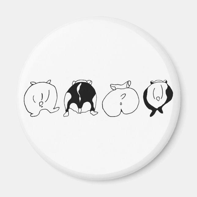 Hamster-Hintern Magnet (Vorne)