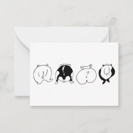 Hamster-Hintern Mitteilungskarte