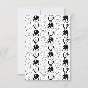 Hamster Hintern Pattern Dankeskarte