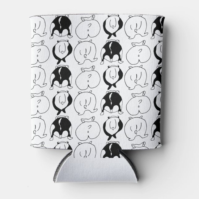 Hamster Hintern Pattern Dosenkühler (Vorderseite)