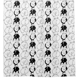 Hamster Hintern Pattern Duschvorhang