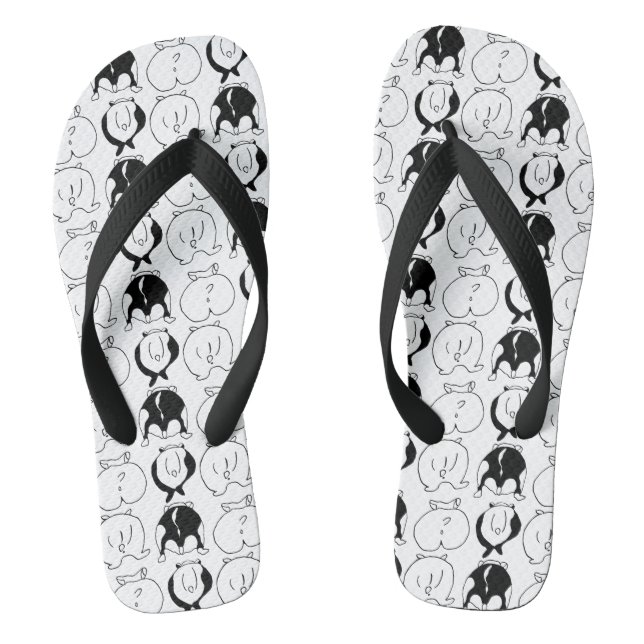 Hamster Hintern Pattern Flip Flops (Fußbett)