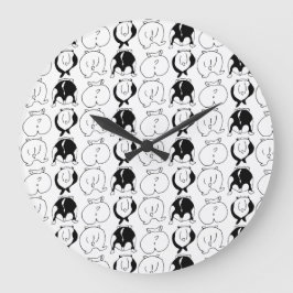 Hamster Hintern Pattern Große Wanduhr