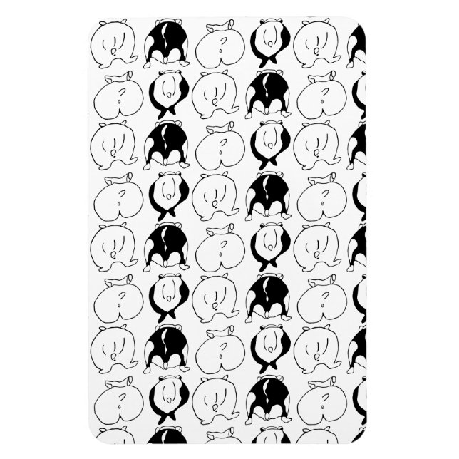 Hamster Hintern Pattern Magnet (Vertikal)