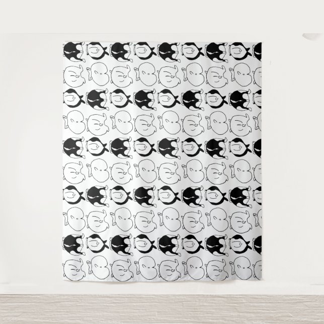 Hamster Hintern Pattern Wandteppich (Vorderseite)