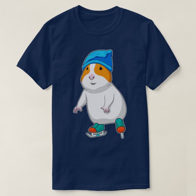 Hamster Ice Skaten Ice Skate T-Shirt (Design vorne)