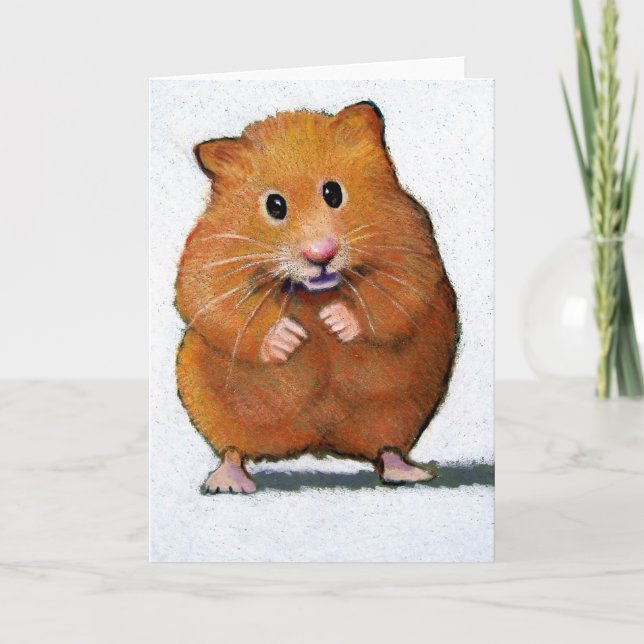 HAMSTER IM FARBbleistift Karte (Vorderseite)
