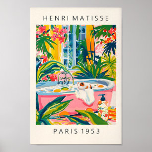 Hamster in Bathtub Art Print, Maximalist Art Print Poster