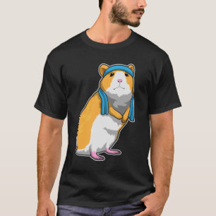 Hamster in Fitness mit Handtuch T-Shirt