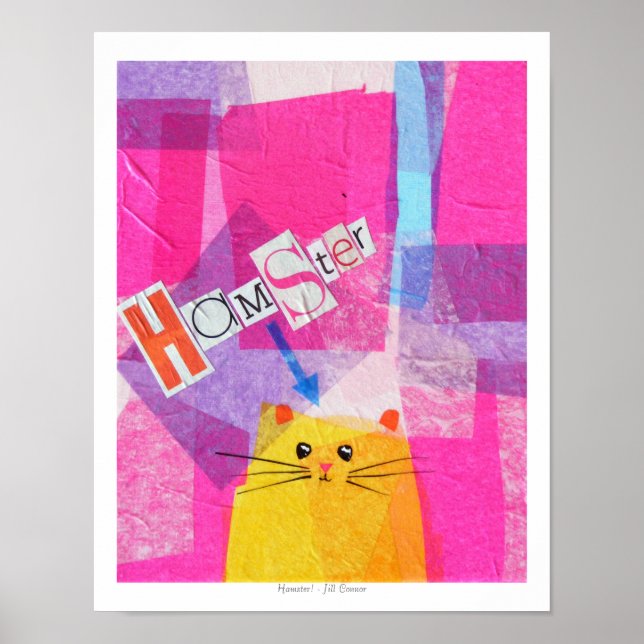 Hamster in Rosa Poster (Vorne)