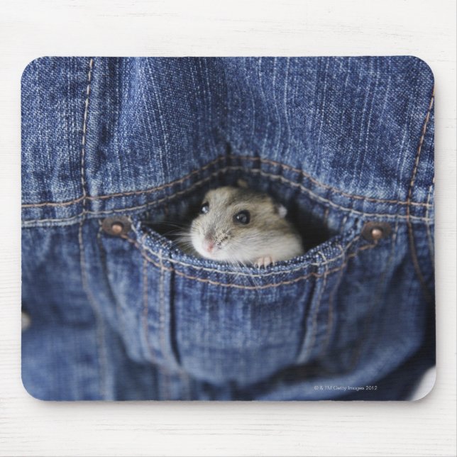 Hamster in Tasche Mousepad (Vorne)