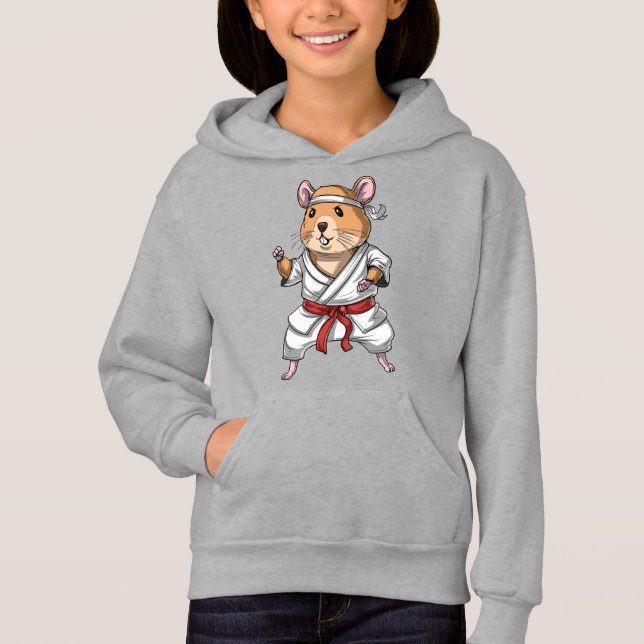 Hamster Karate Hoodie (Vorderseite)