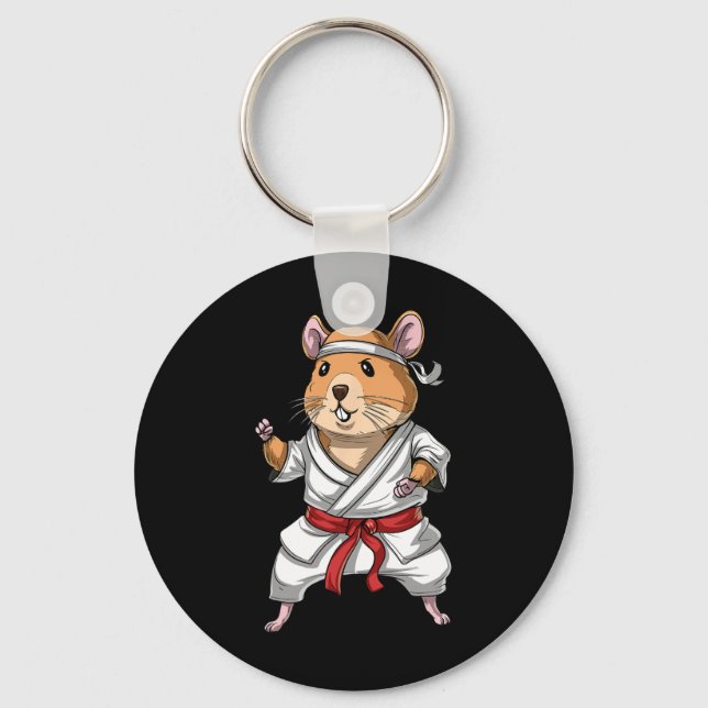 Hamster Karate Ninja Jiu-jitsu Judo Taekwondo Mart Schlüsselanhänger (Vorderseite)
