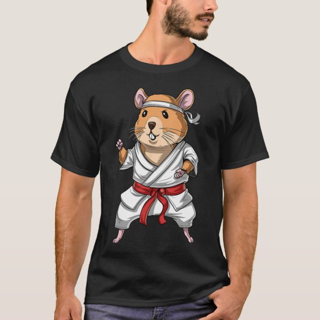 Hamster Karate Ninja Jiu-jitsu Judo Taekwondo Mart T-Shirt (Vorderseite)