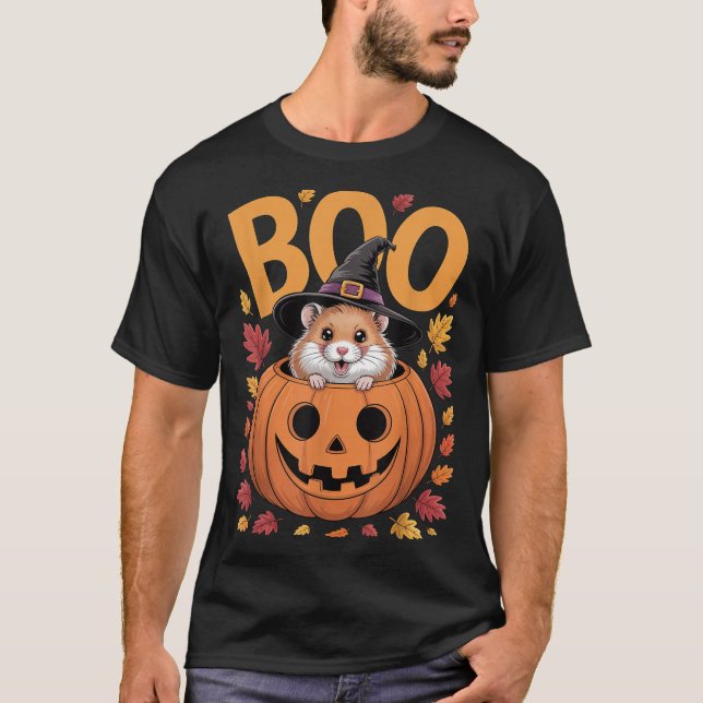 Hamster-Kostüm auf KürbisHalloween-Hamster T-Shirt (Vorderseite)