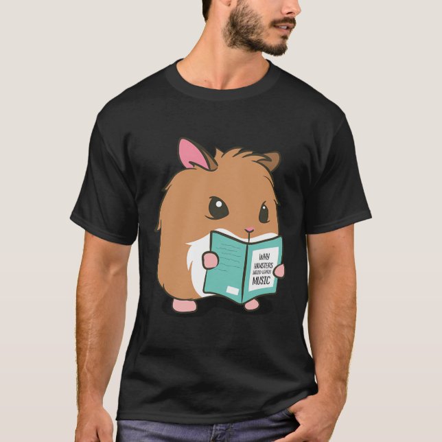 Hamster Learn Music Funny Rodent T-Shirt (Vorderseite)