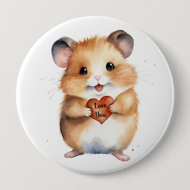 Hamster-Liebe-Schaltfläche Button (Vorderseite)