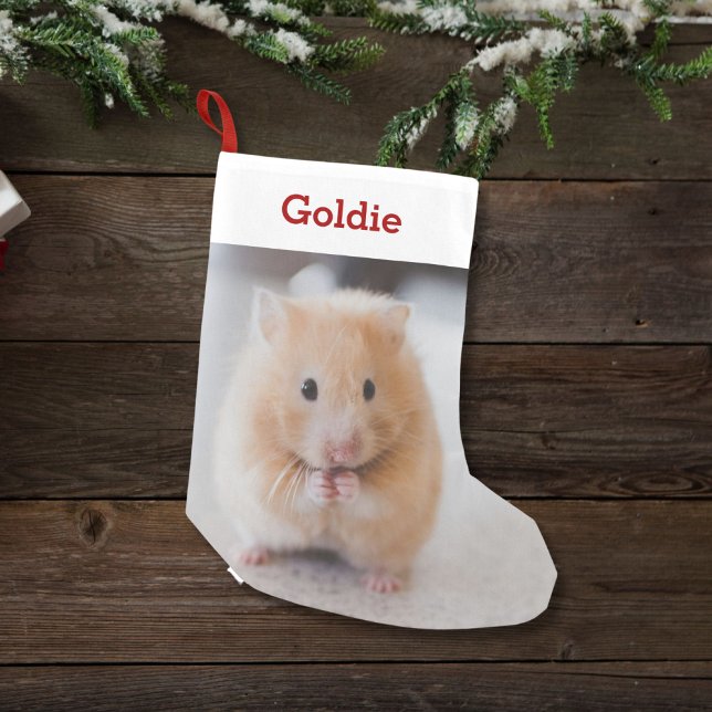 Hamster Lover Foto & Name Personalisiert Kleiner Weihnachtsstrumpf (Von Creator hochgeladen)
