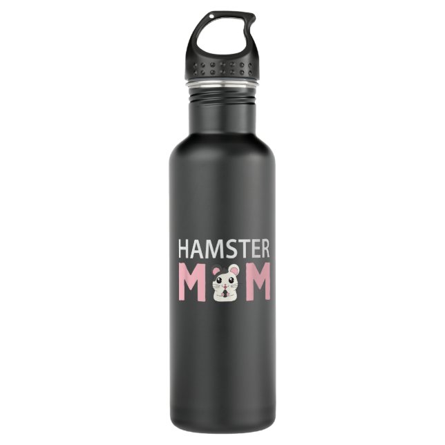 Hamster Mama Hamster Edelstahlflasche (Vorderseite)