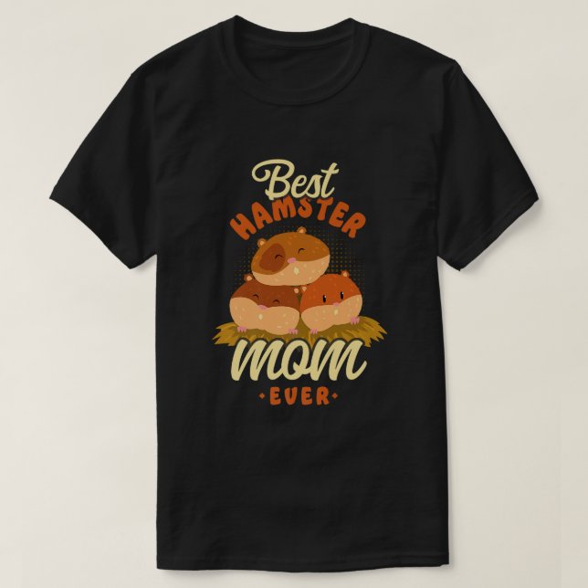 Hamster Mama Mutter Beste Hamster Mama je T-Shirt (Design vorne)