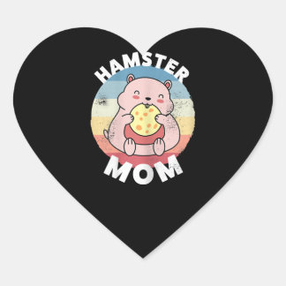 Hamster Mama Niedlich Kawaii Frauengeschenk Herz-Aufkleber