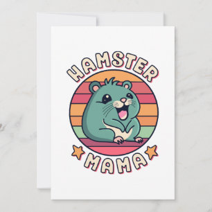 Hamster-Mama Niedlich Kawaii Nagetier-Mutter Einladung