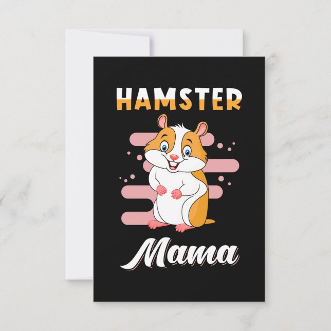 Hamster Mama RSVP Karte (Vorderseite)
