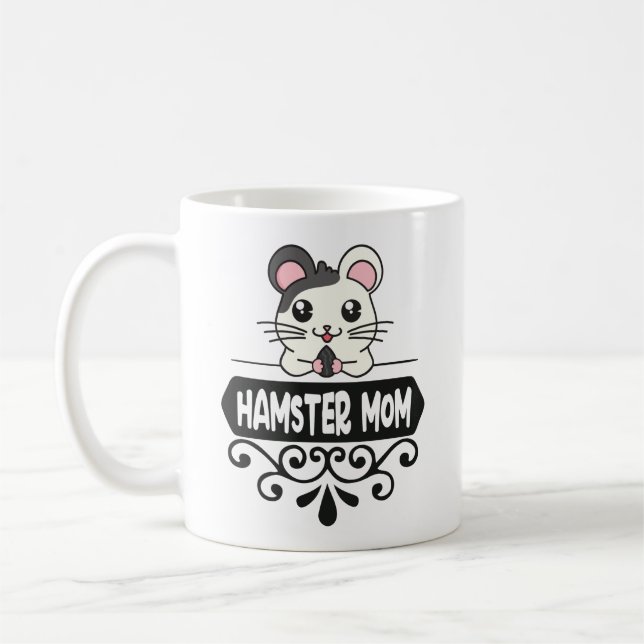 Hamster Mama Tierliebhaber niedlich Kaffeetasse (Links)