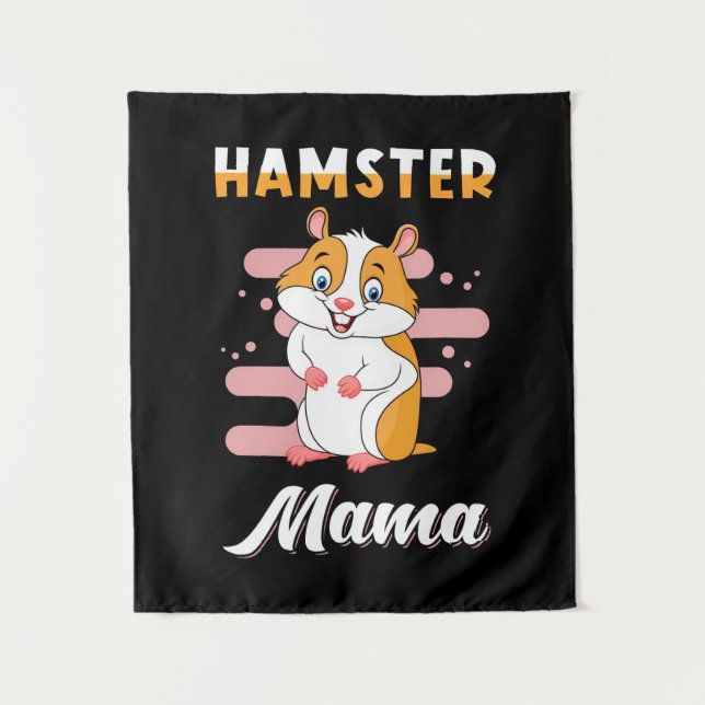 Hamster Mama Wandteppich (Vorderseite)