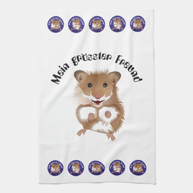 Hamster, mein grösster Freund Geschirrtuch (Vertikal)