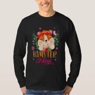 Hamster Mimi Niedliche Blume Hamster Bow Krawatte T-Shirt