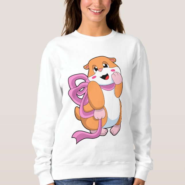 Hamster mit Band Sweatshirt (Vorderseite)