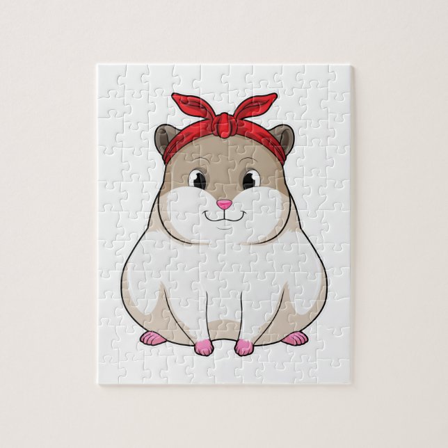 Hamster mit Bandana Puzzle (Vertikal)