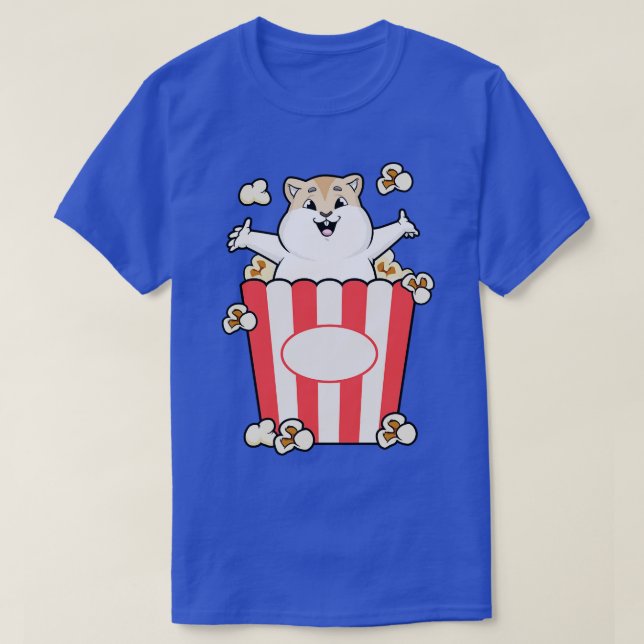 Hamster mit Beutel aus Popcorn T-Shirt (Design vorne)