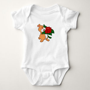 Hamster mit Blume Rose Baby Strampler