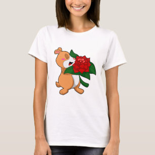 Hamster mit Blume Rose T-Shirt