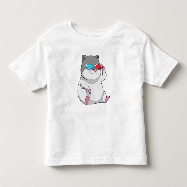 Hamster mit Brille Kleinkind T-shirt (Vorderseite)