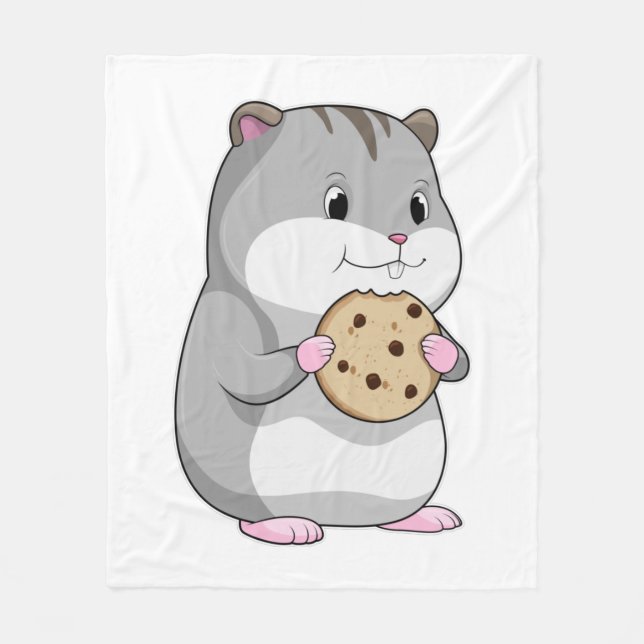 Hamster mit Cookie Fleecedecke (Vorderseite)