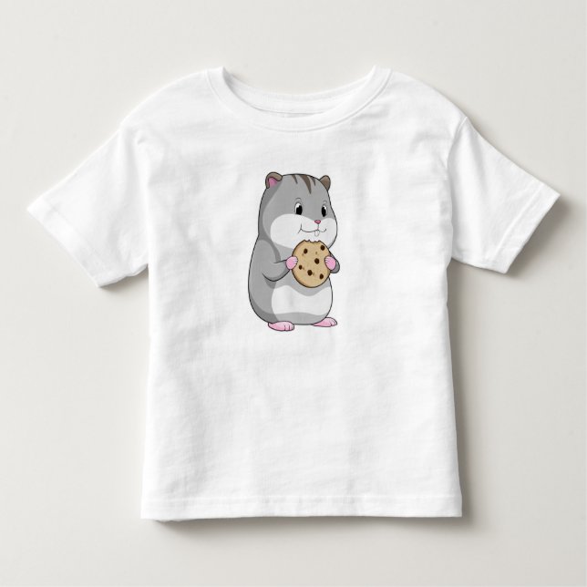 Hamster mit Cookie Kleinkind T-shirt (Vorderseite)
