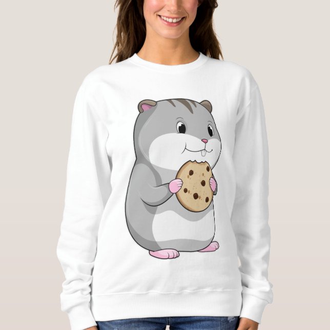 Hamster mit Cookie Sweatshirt (Vorderseite)