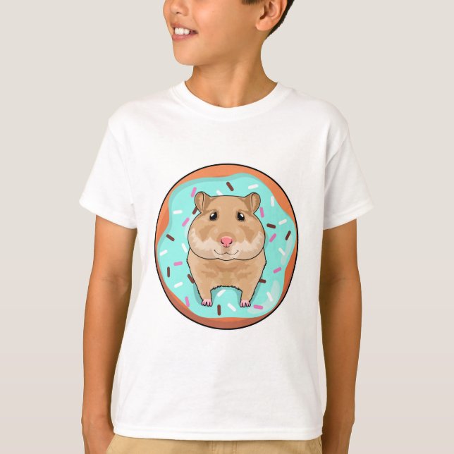 Hamster mit Donut T-Shirt (Vorderseite)