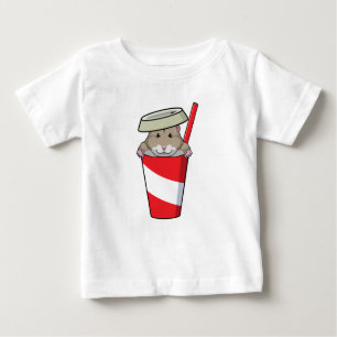Hamster mit Drink Baby T-shirt