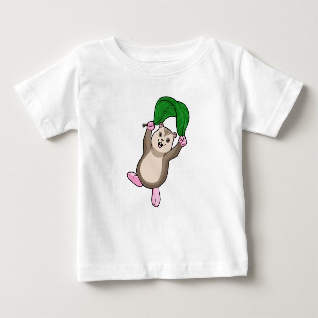 Hamster mit Fallschirm Baby T-shirt (Vorderseite)