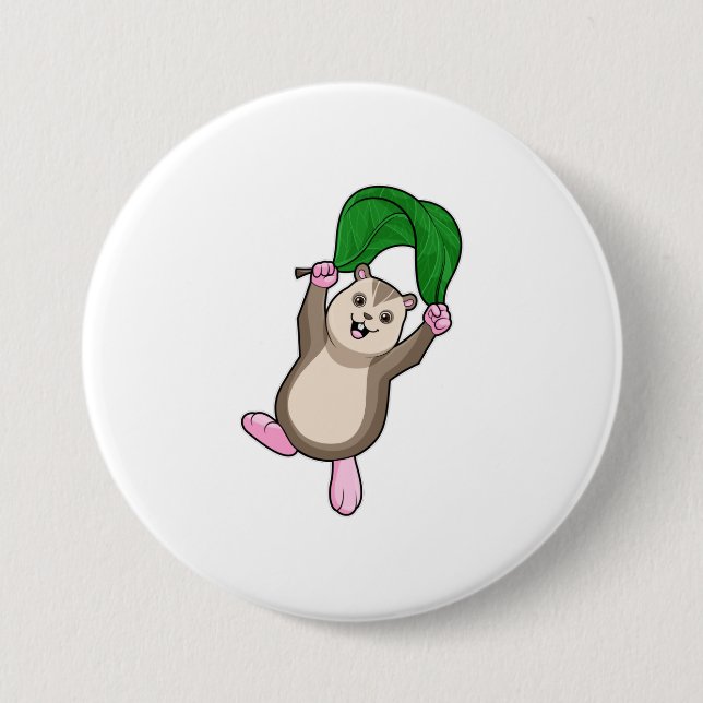 Hamster mit Fallschirm Button (Vorderseite)