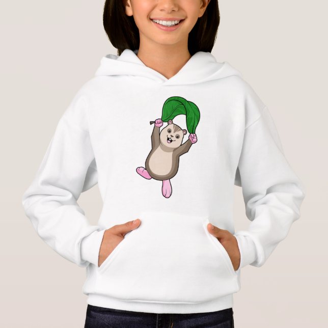 Hamster mit Fallschirm Hoodie (Vorderseite)