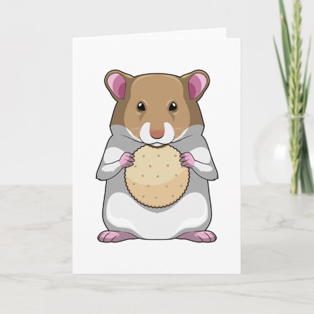 Hamster mit Keks Karte (Vorderseite)