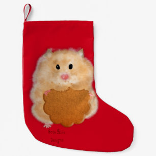 Hamster mit Keks-Weihnachtsstrumpf Kleiner Weihnachtsstrumpf