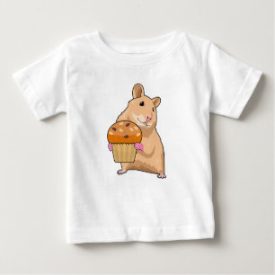 Hamster mit Muffin Baby T-shirt