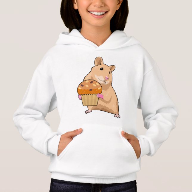 Hamster mit Muffin Hoodie (Vorderseite)