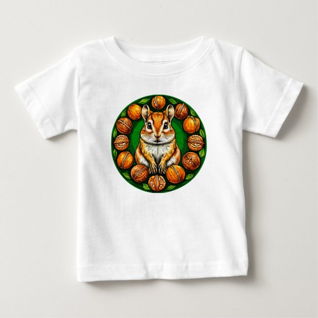 Hamster mit Nüssen Baby T-shirt (Vorderseite)